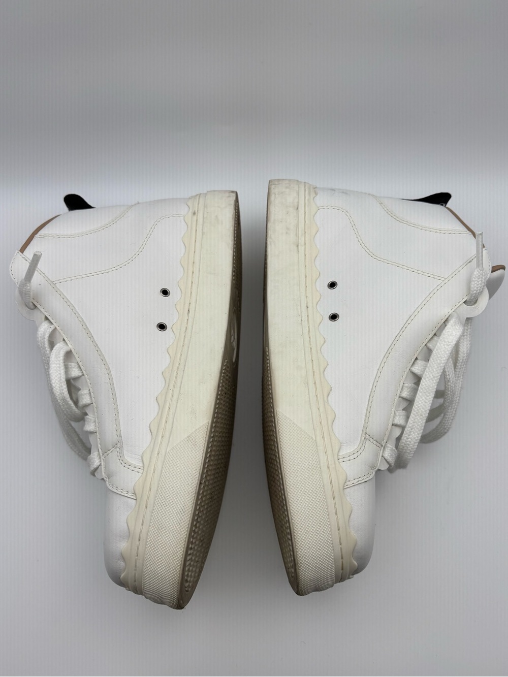 Chloe White High-Top Women's Sneakers - Picture 2 of 10